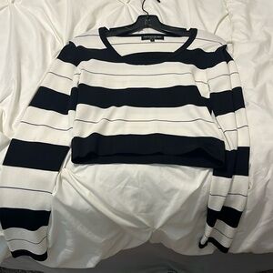 black and white striped long sleeve